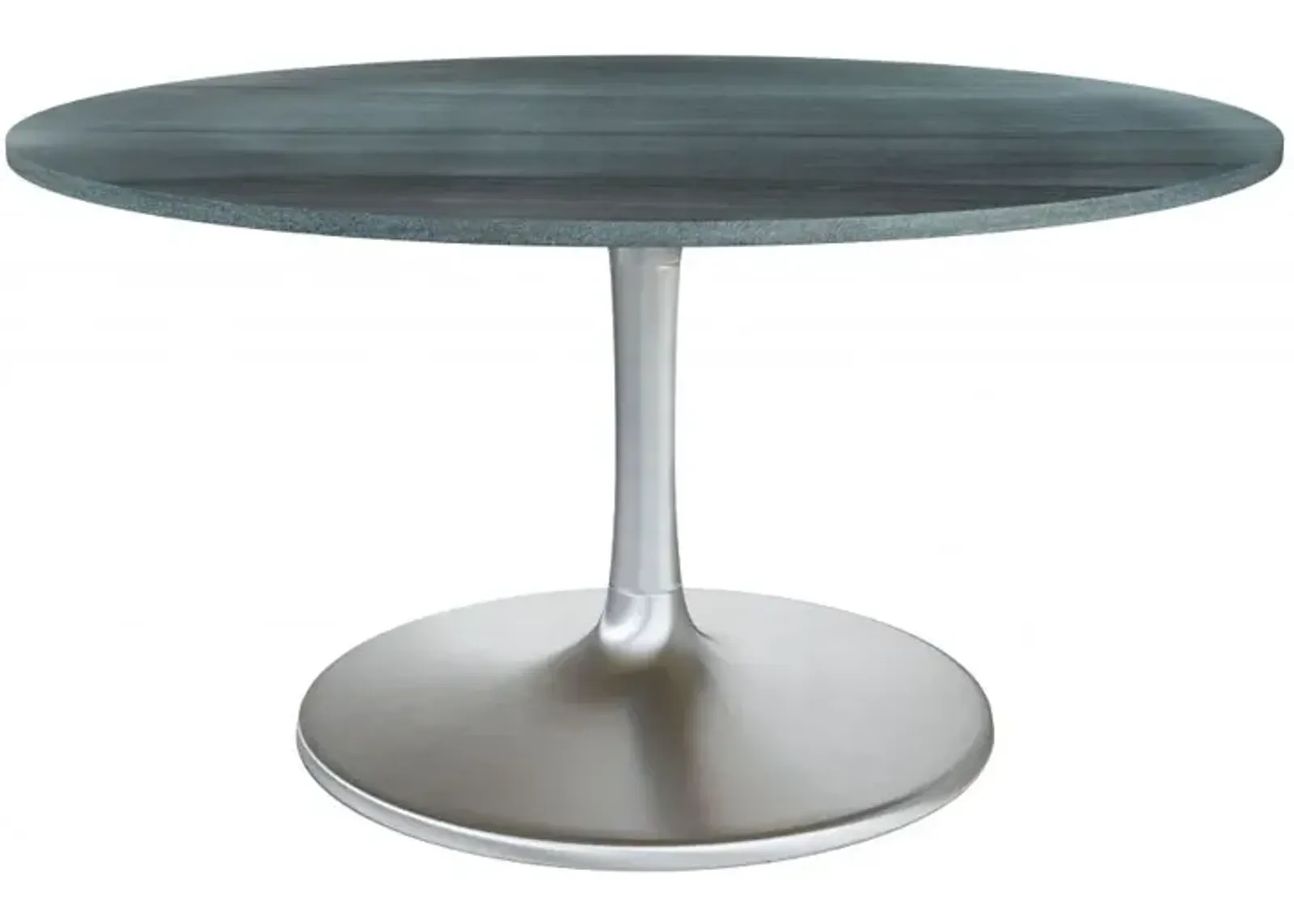 Metropolis Dining Table (60") Gray & Silver