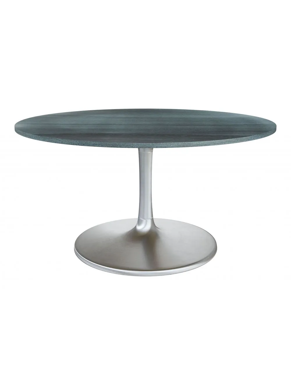 Metropolis Dining Table (60") Gray & Silver