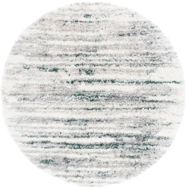 FONTANA SHAG 850 IVORY  6'-7' x 6'-7' Round Round Rug