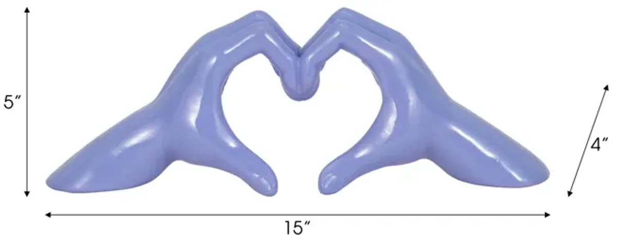 15" Heart Hands, Purple