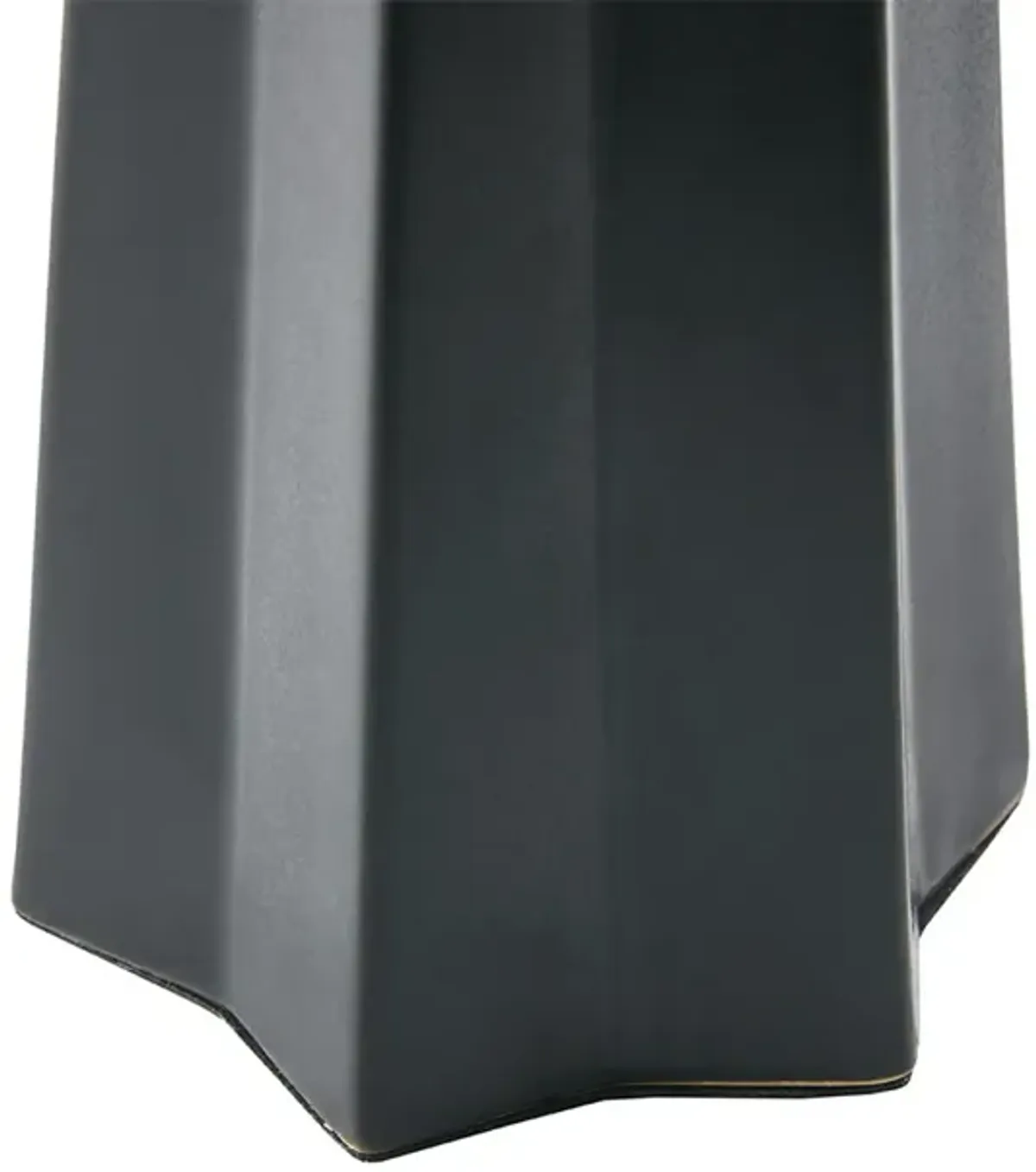 Martha Stewart Athena Black Geometric Ceramic Table Lamp