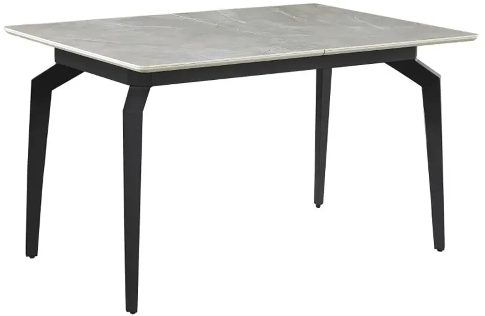 Mina Rectangular Dining Table Grey Ceramic and Sandy Black