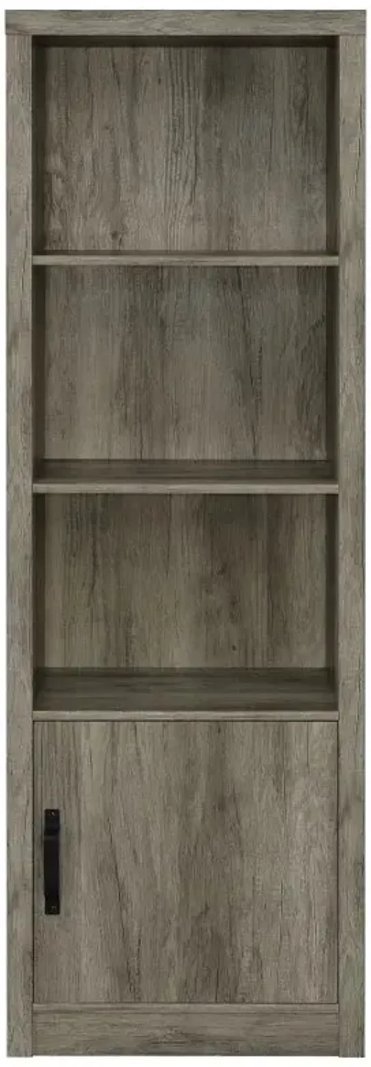 Burke 3-shelf Media Tower With Storage Cabinet Grey Driftwood