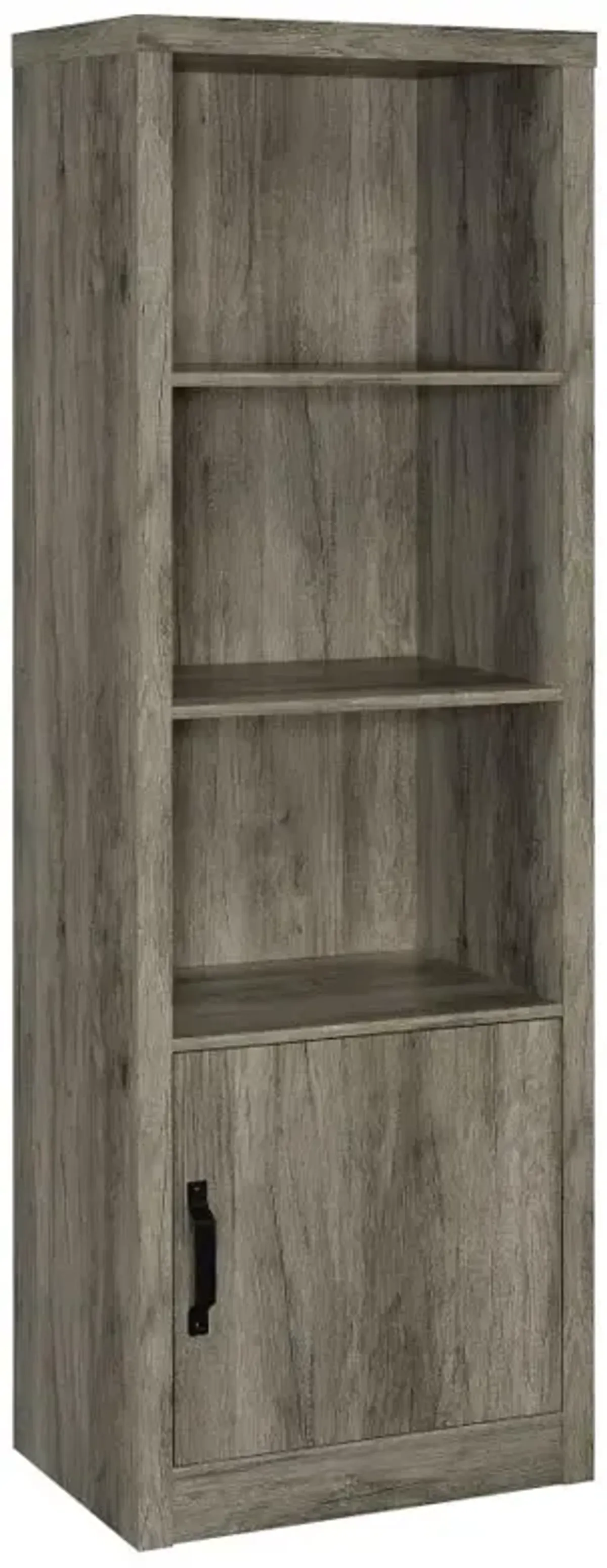 Burke 3-shelf Media Tower With Storage Cabinet Grey Driftwood