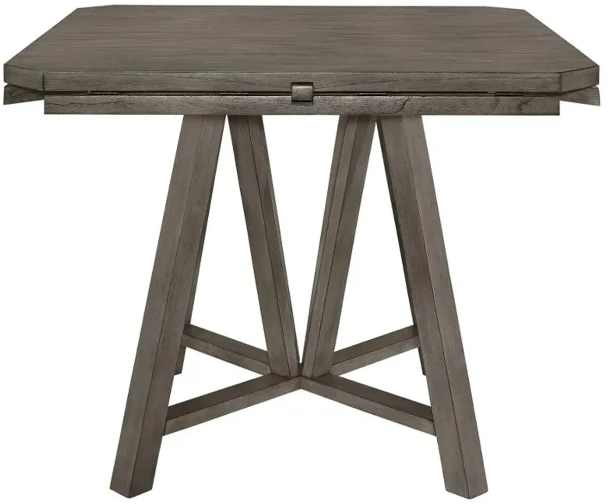 Athens Round Counter Height Table with Drop Leaf Barn Grey