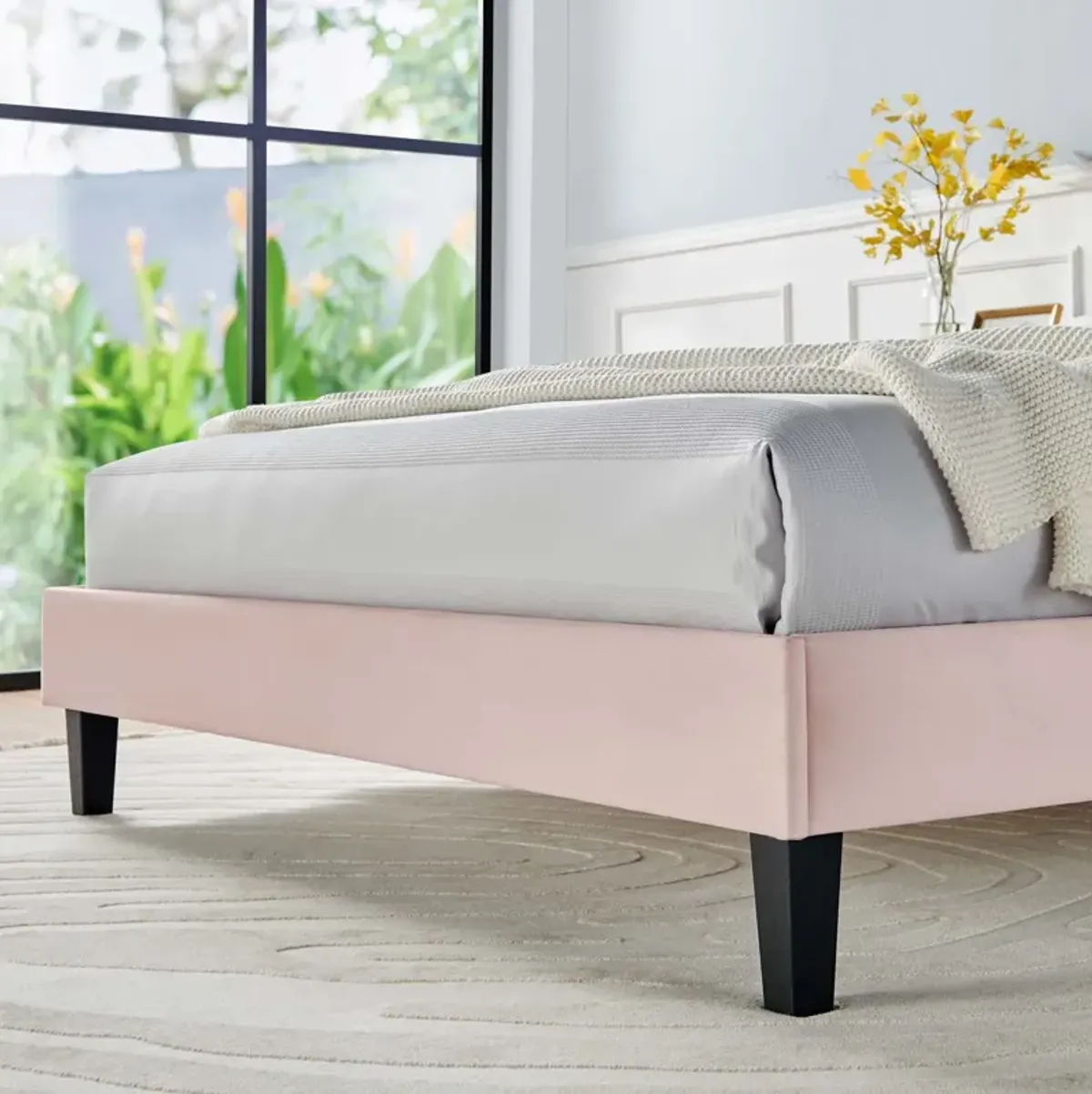 Daisy Performance Velvet Full Platform Bed