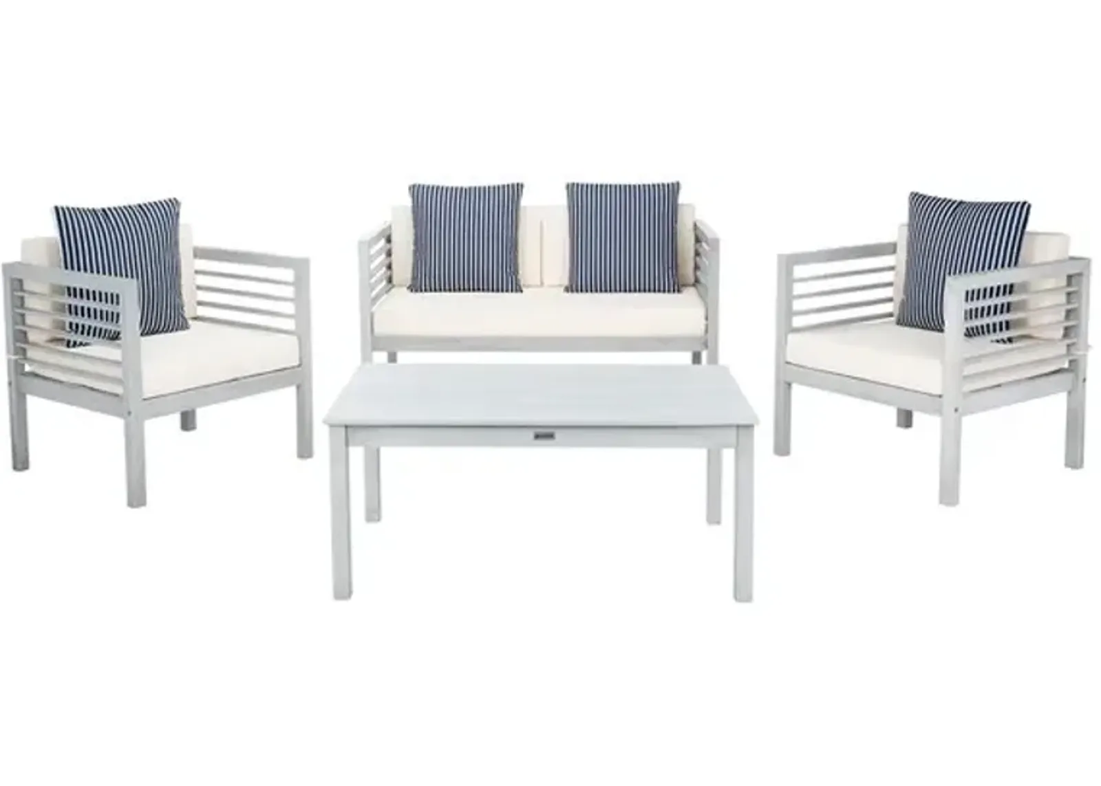 Alda 4 Pc Outdoor Set with Accent Pillows