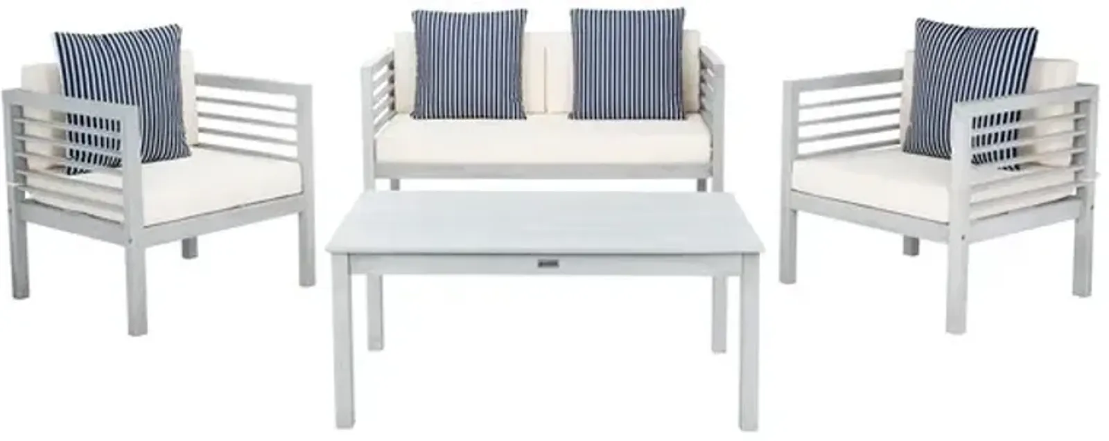 Alda 4 Pc Outdoor Set with Accent Pillows