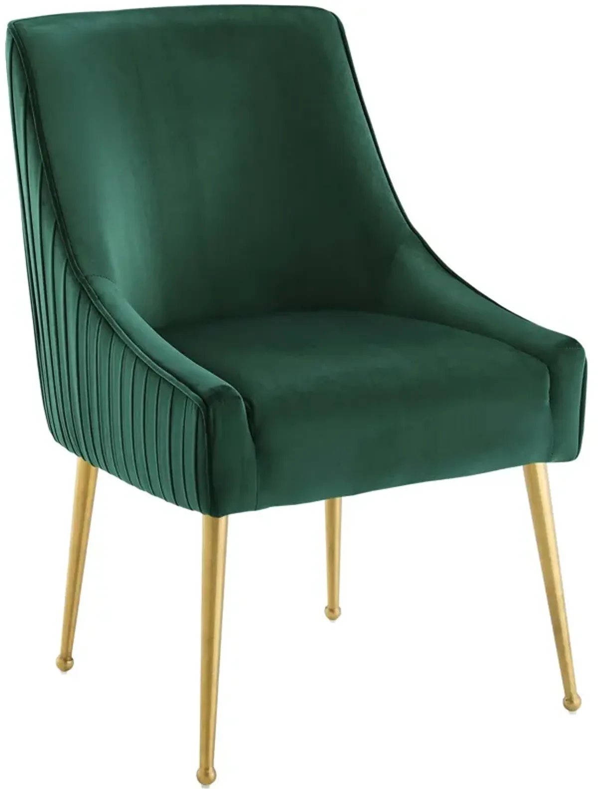 Discern Pleated Back Upholstered Performance Velvet Dining Chair