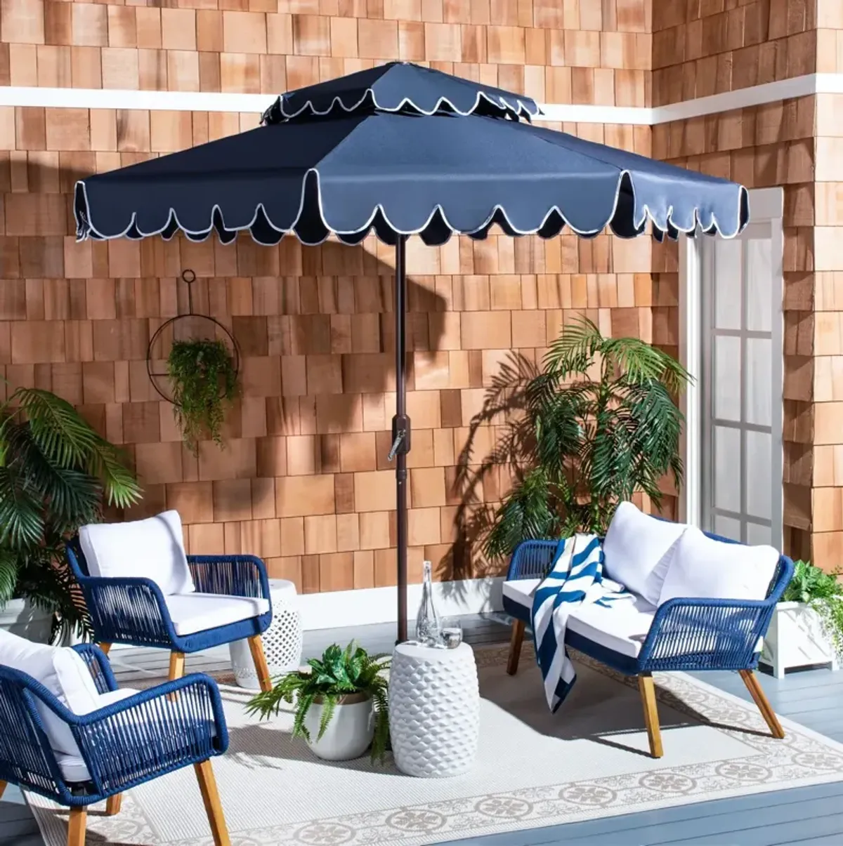 Venice Double Top Crank Umbrella