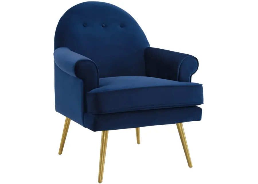 Revive Tufted Button Accent Performance Velvet Armchair