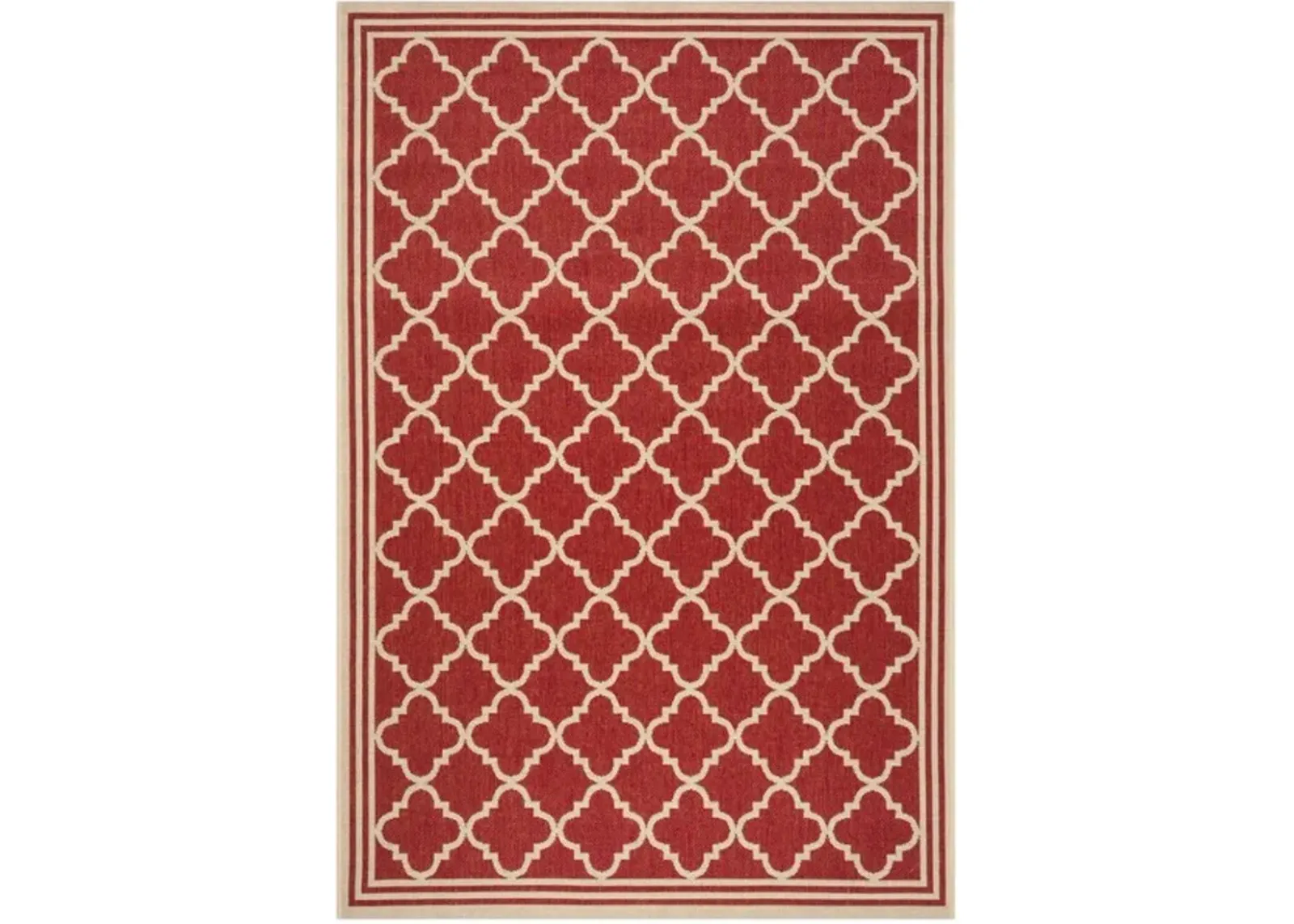 LINDEN 121 Collection LND121Q-4 Red / Creme 4' X 6'