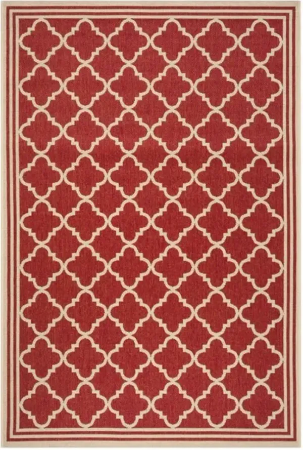 LINDEN 121 Collection LND121Q-4 Red / Creme 4' X 6'