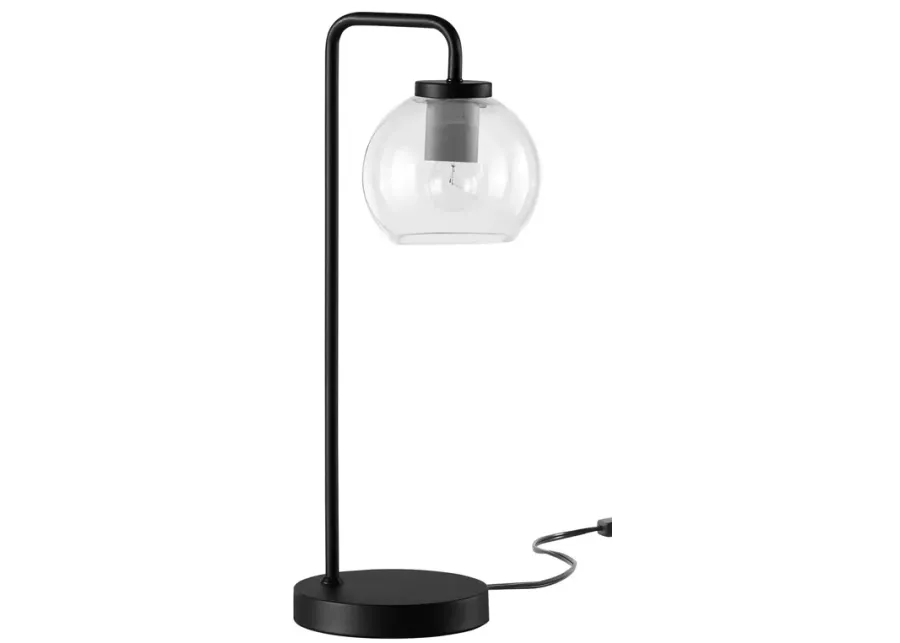 Silo Glass Globe Glass and Metal Table Lamp