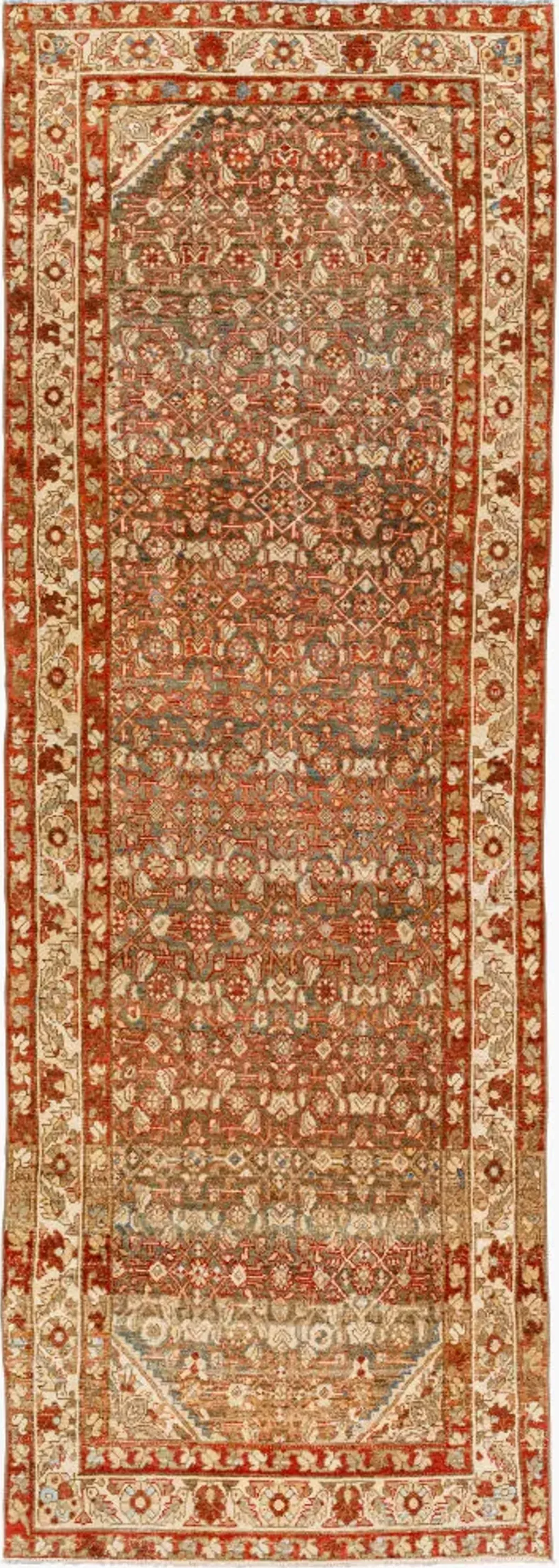 Antique One of a Kind AOOAK-1602 3'3" x 9'8" Handmade Rug