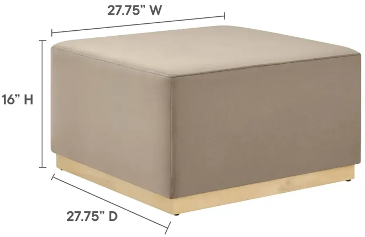Tilden Large 28" Square Performance Velvet Upholstered Ottoman by Modway