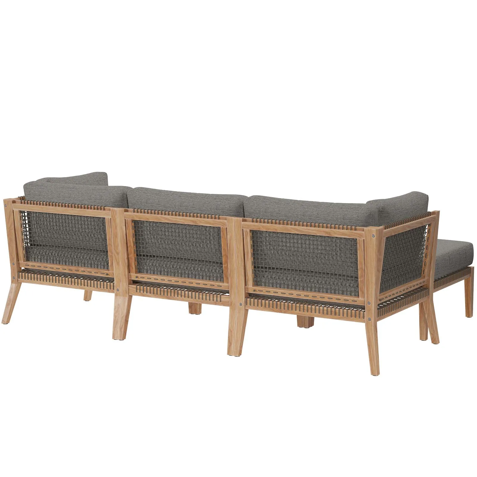 Clearwater Teak 4-Piece Outdoor Sectional