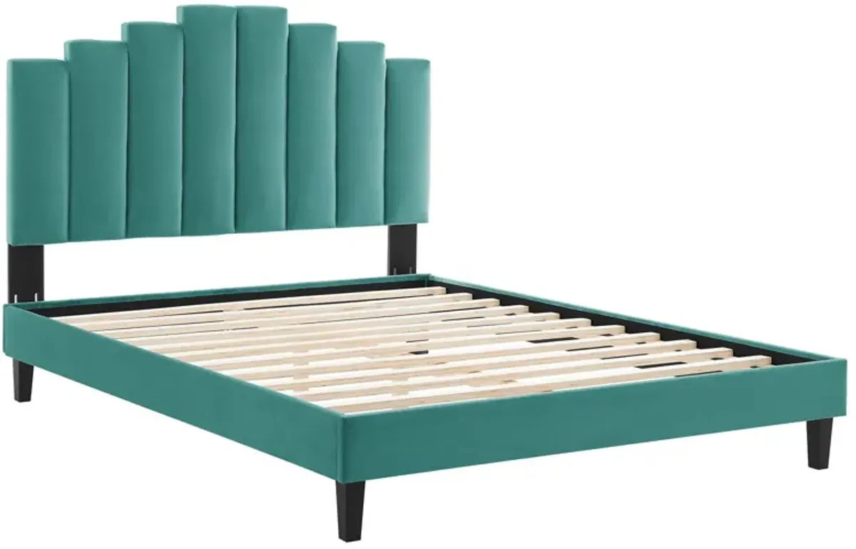 Elise Twin Performance Velvet Platform Bed