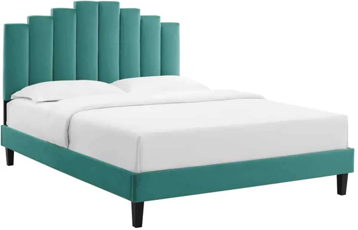 Elise Twin Performance Velvet Platform Bed