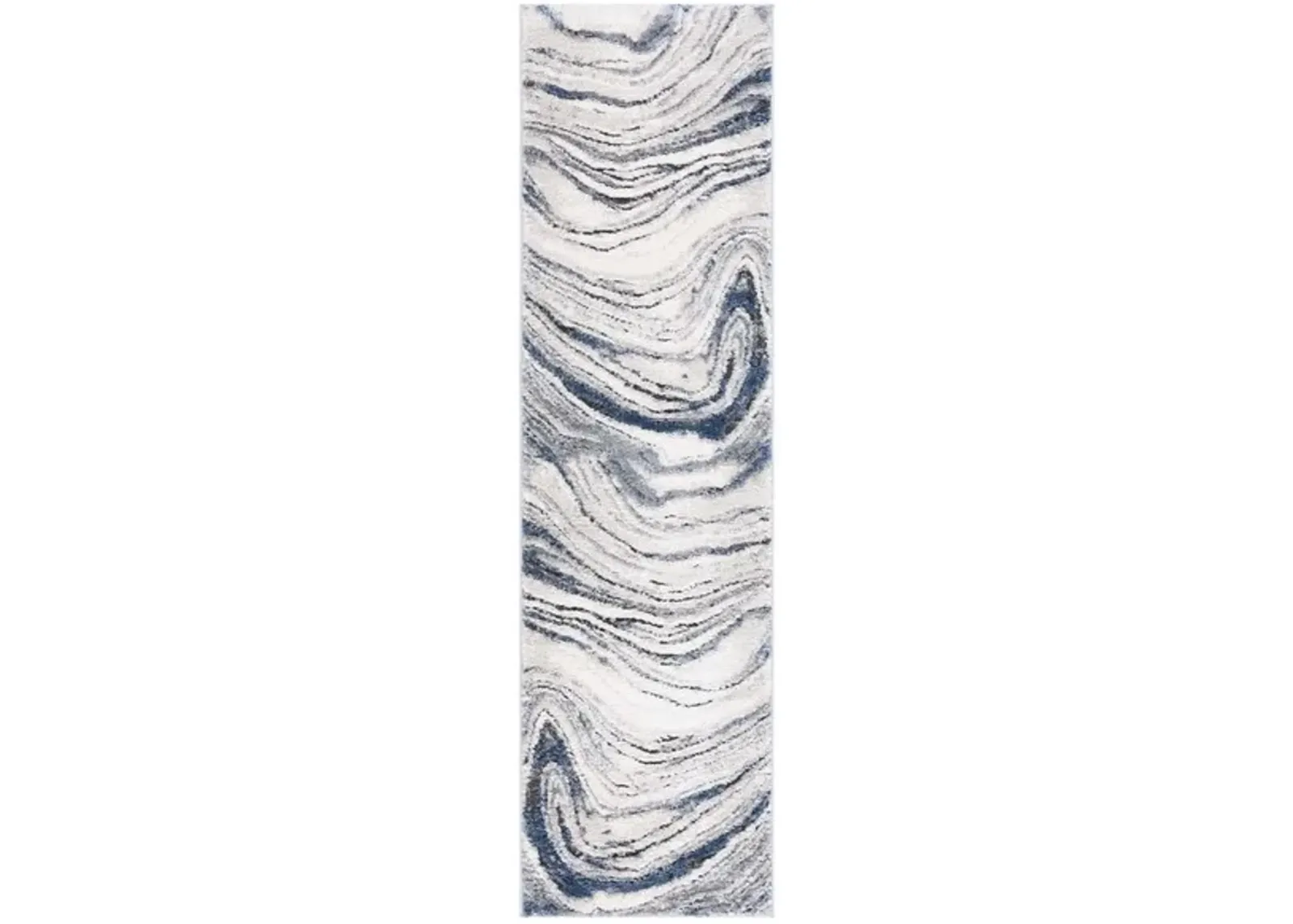 PETRA 110  Blue 2'-3' X 8' Runner Rug