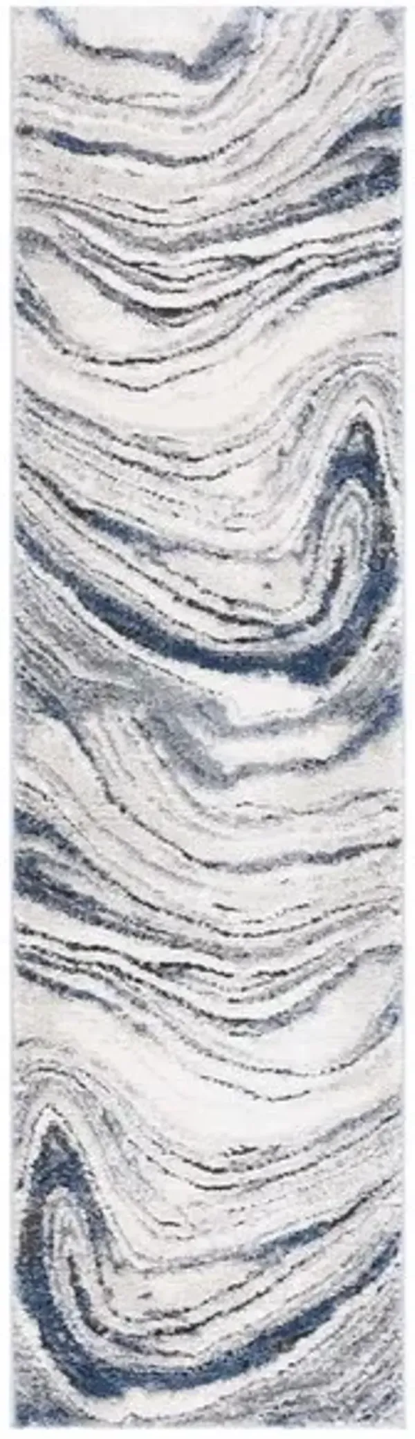 PETRA 110  Blue 2'-3' X 8' Runner Rug