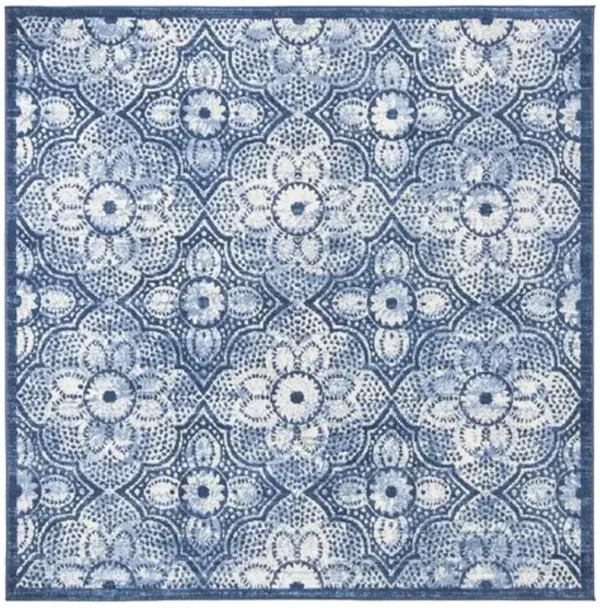 Brentwood 862 Navy / Creme 6'-7" X 6'-7" Square Square Powerloomed Rug