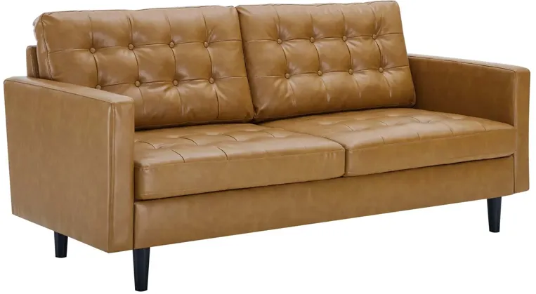 Exalt Tufted Vegan Leather Sofa