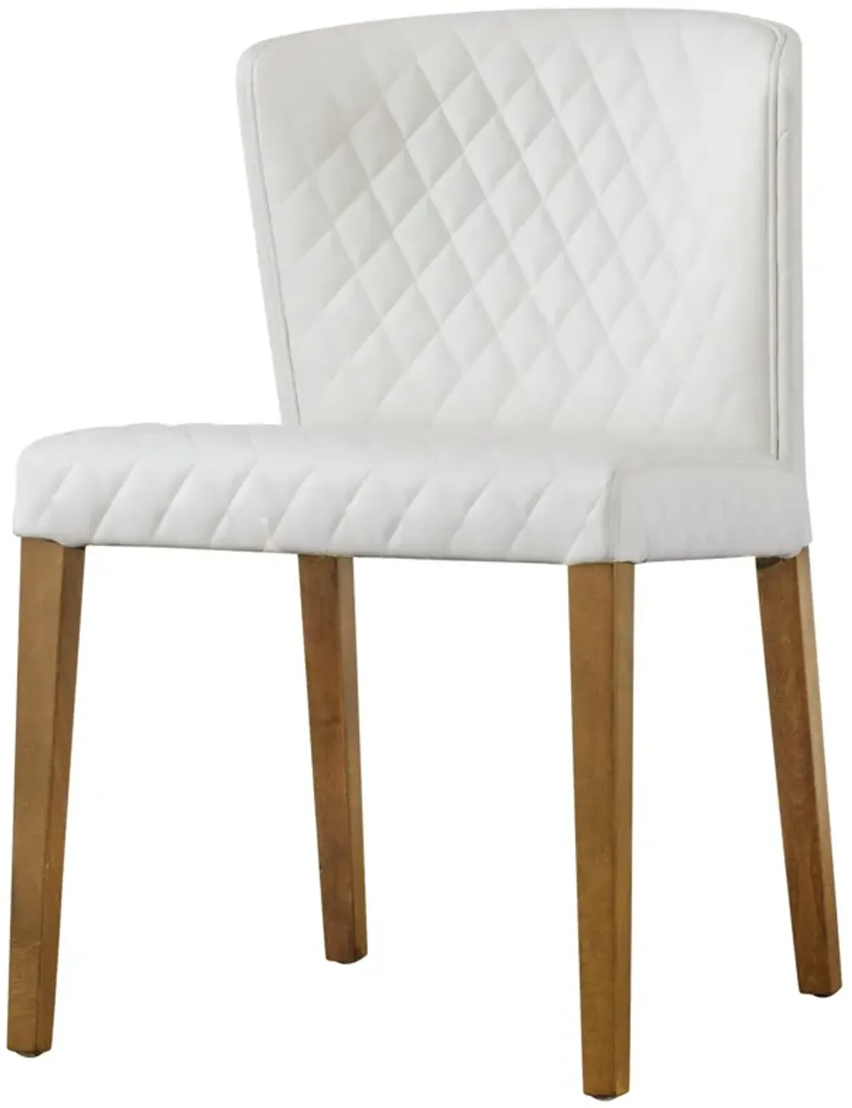 Diamond Stitching Pu Dining Side Chair - Set of 2