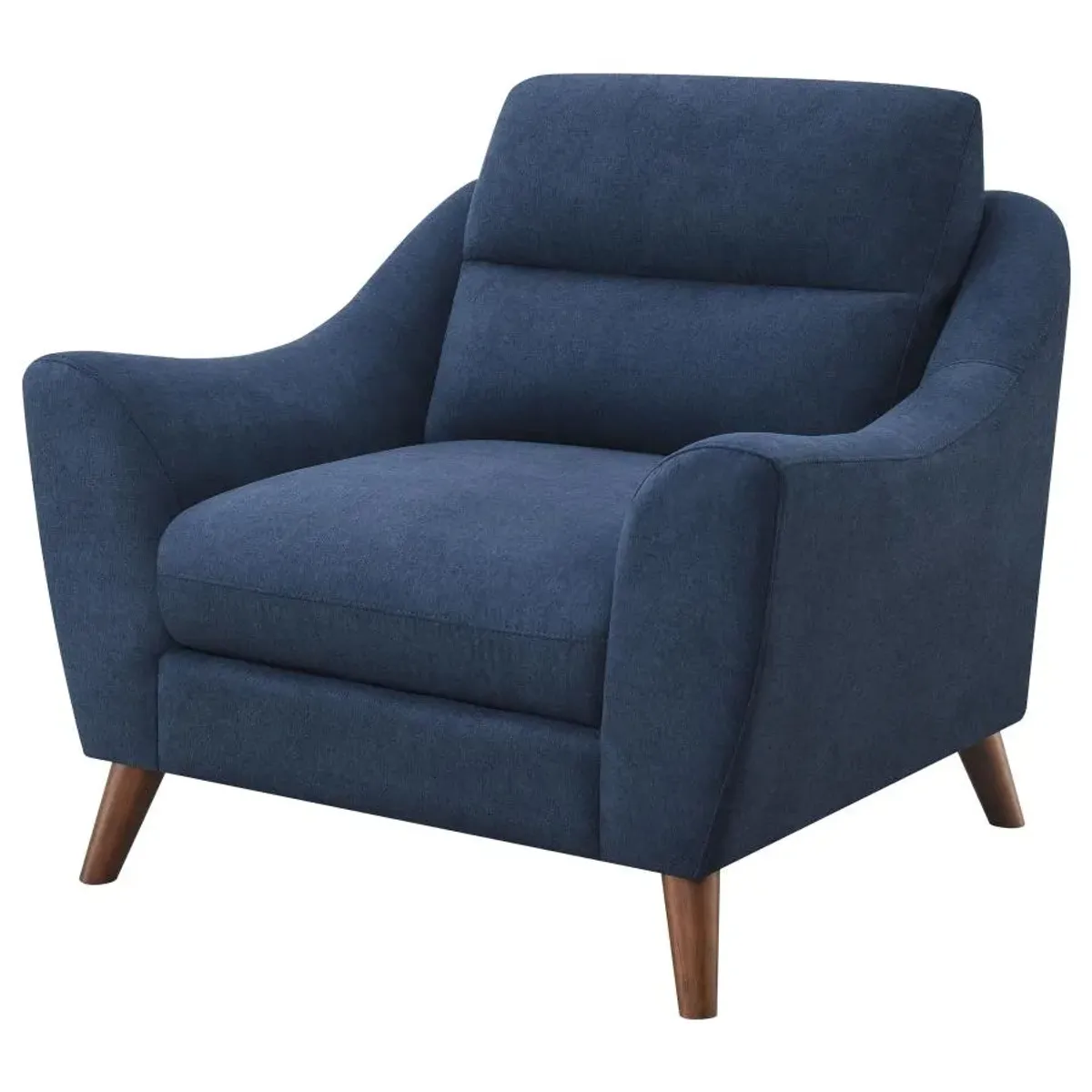 Aberdeenshire Sloped Arm Upholstered Chair Navy Blue