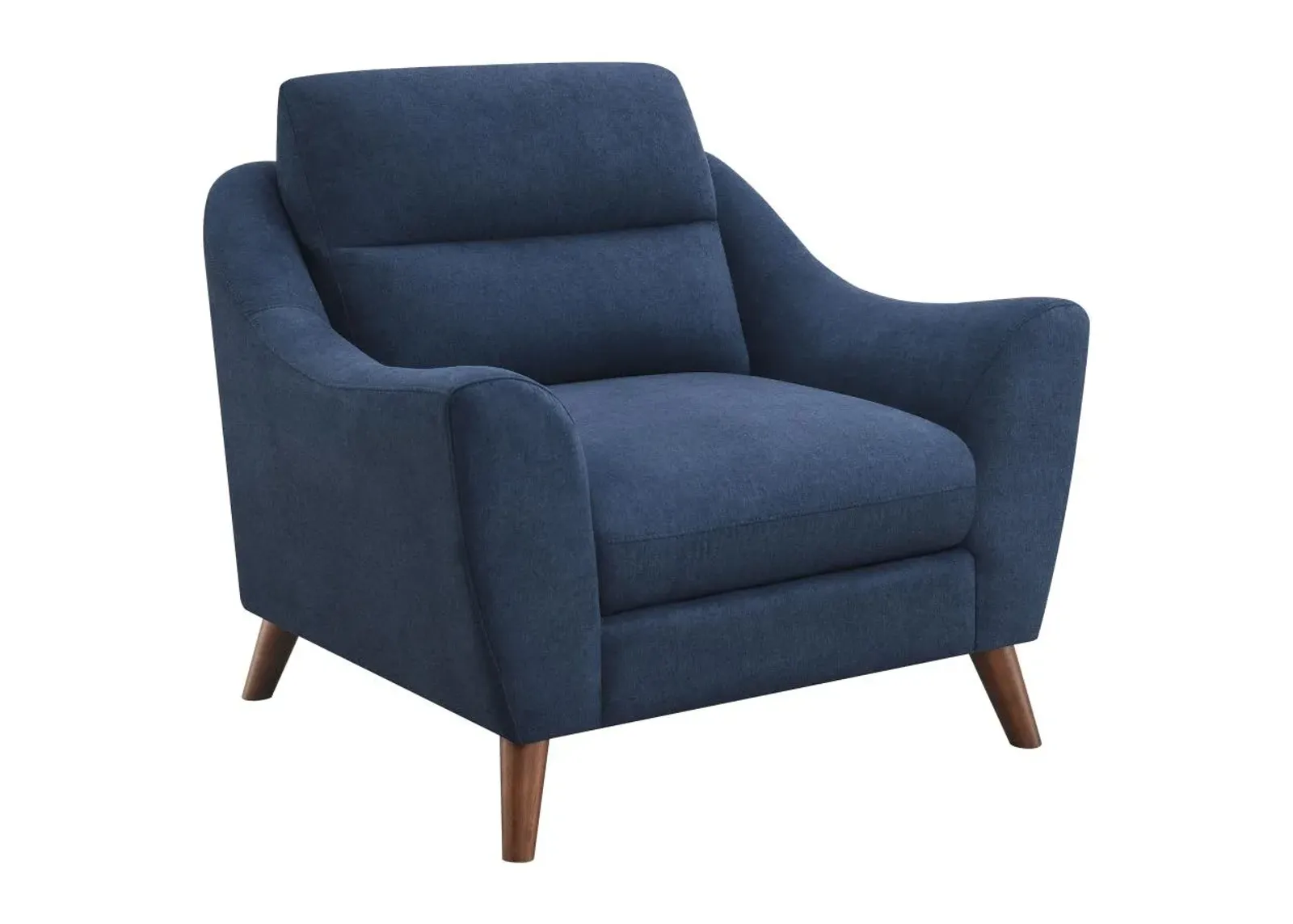 Aberdeenshire Sloped Arm Upholstered Chair Navy Blue