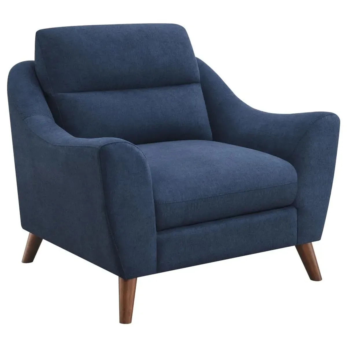 Aberdeenshire Sloped Arm Upholstered Chair Navy Blue