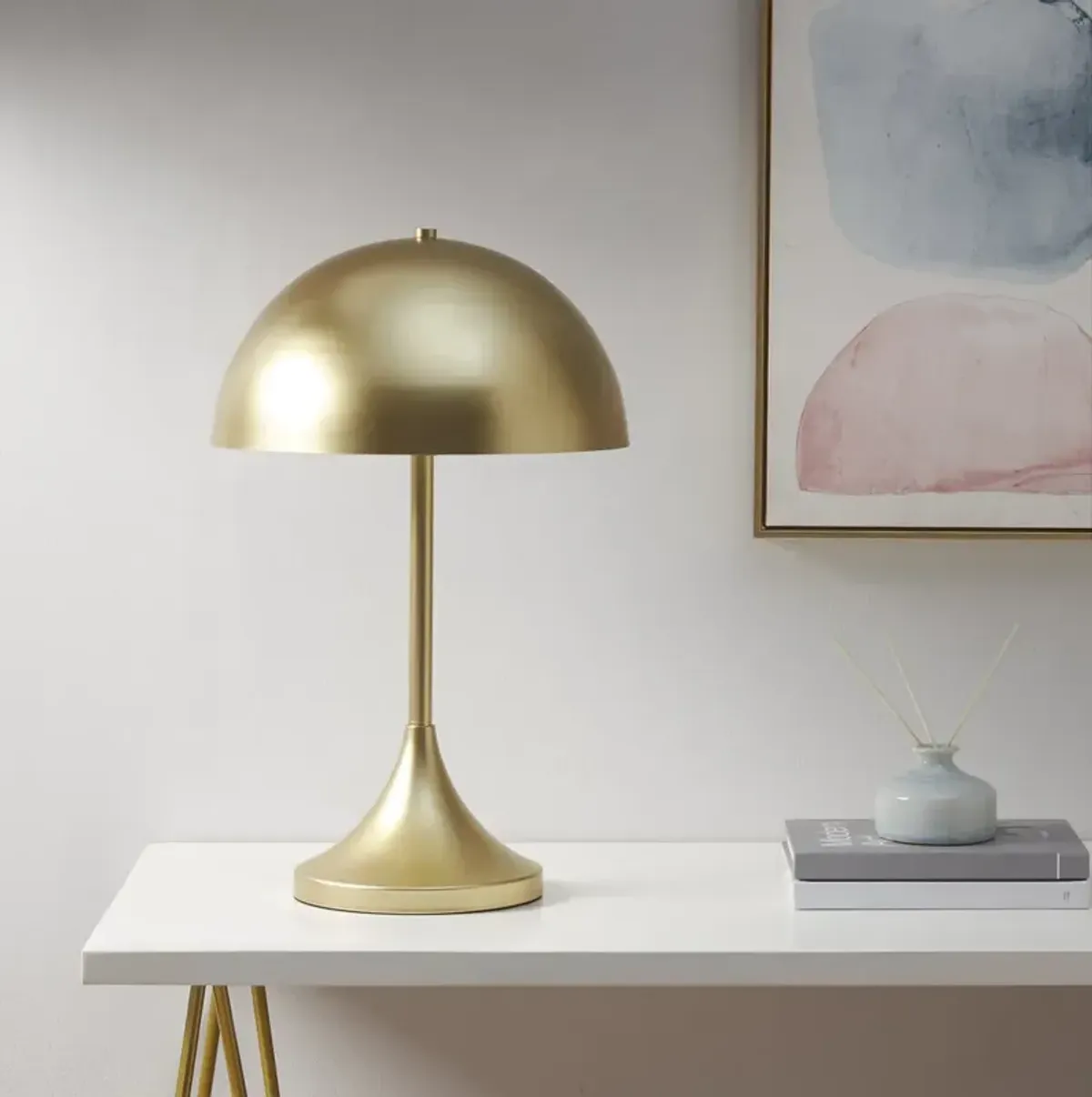 INK+IVY Bryson Gold Dome-Shaped 2-Light Metal Table Lamp