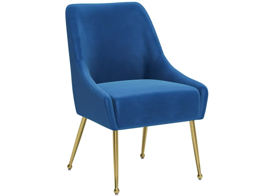 Maxine Dining Chair Navy Blue & Gold