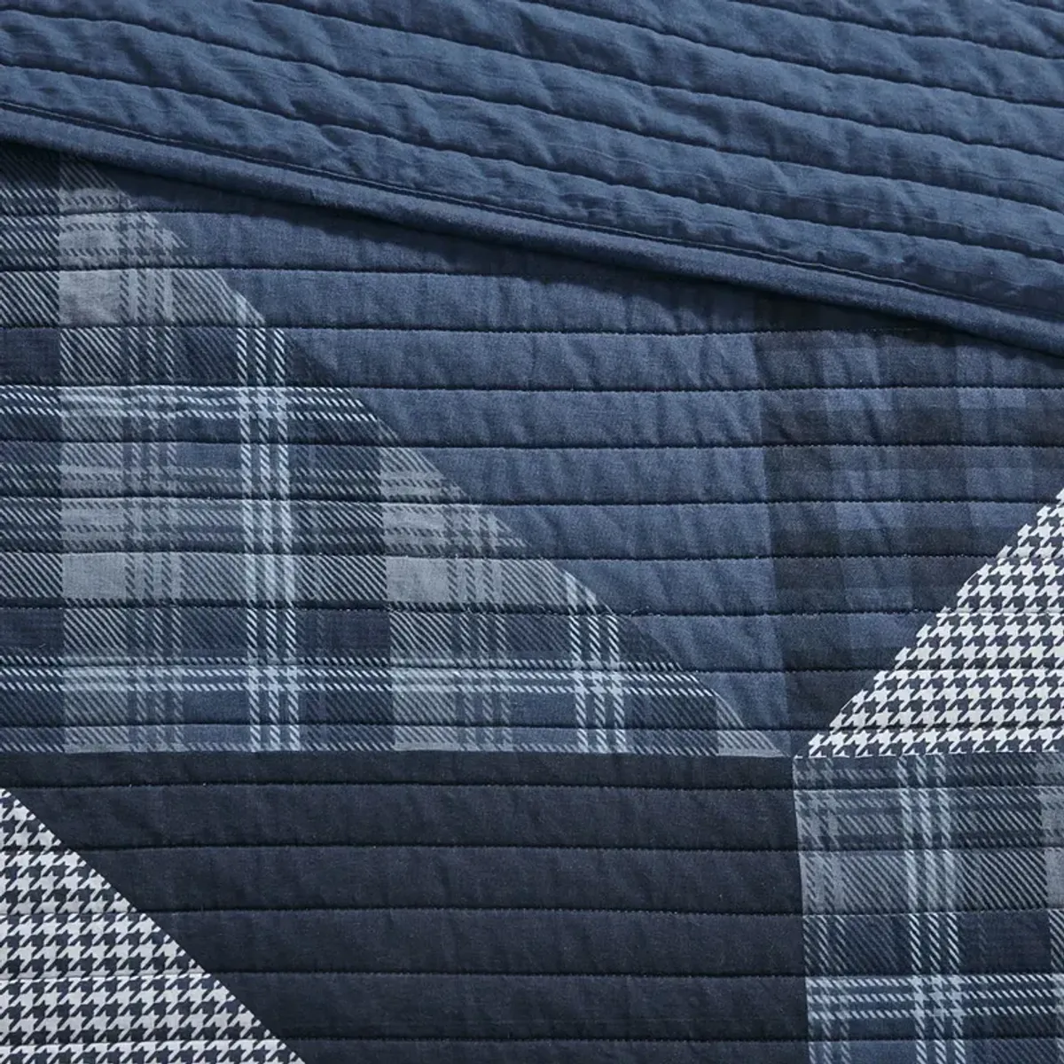 Woolrich Olsen Blue Olsen 3 Piece Oversized Cotton Quilt Set
