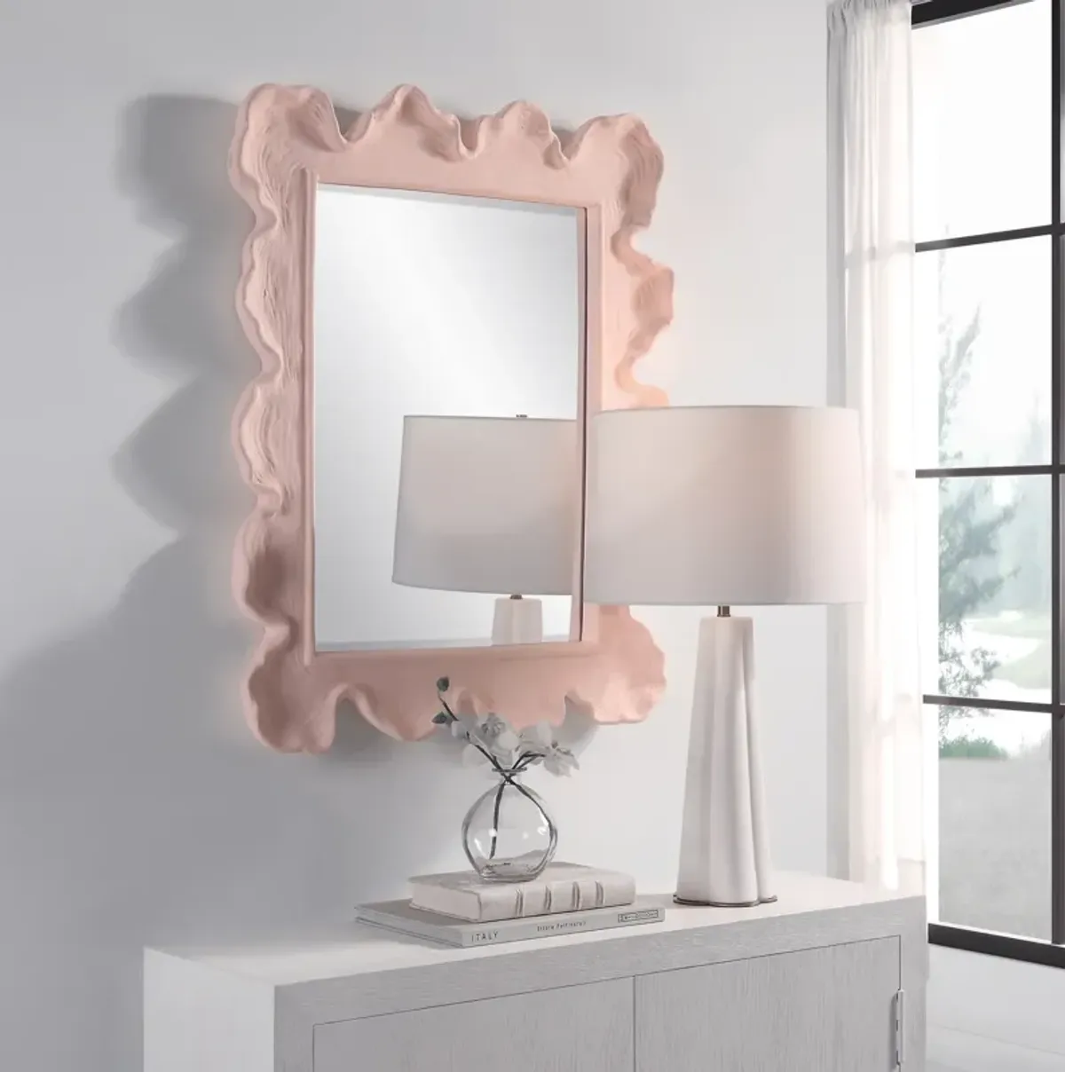 Sea Coral Pink Mirror