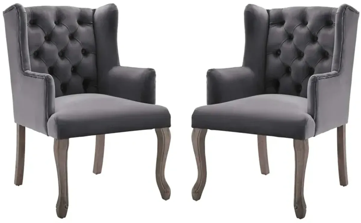 Realm Armchair Performance Velvet Set of 2