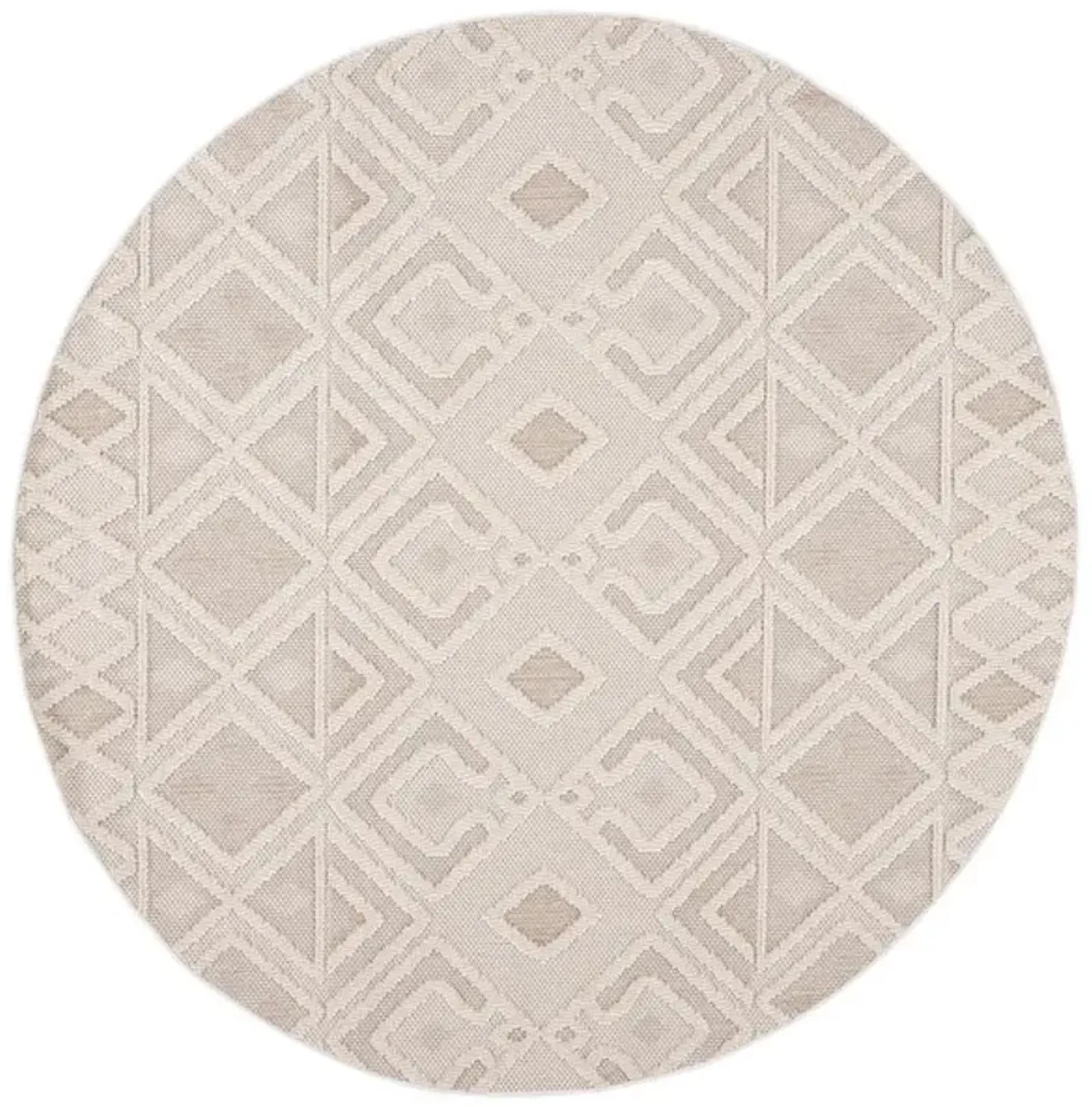 GLOBAL 404 Beige 6'-7' X 6'-7' Round Round Rug