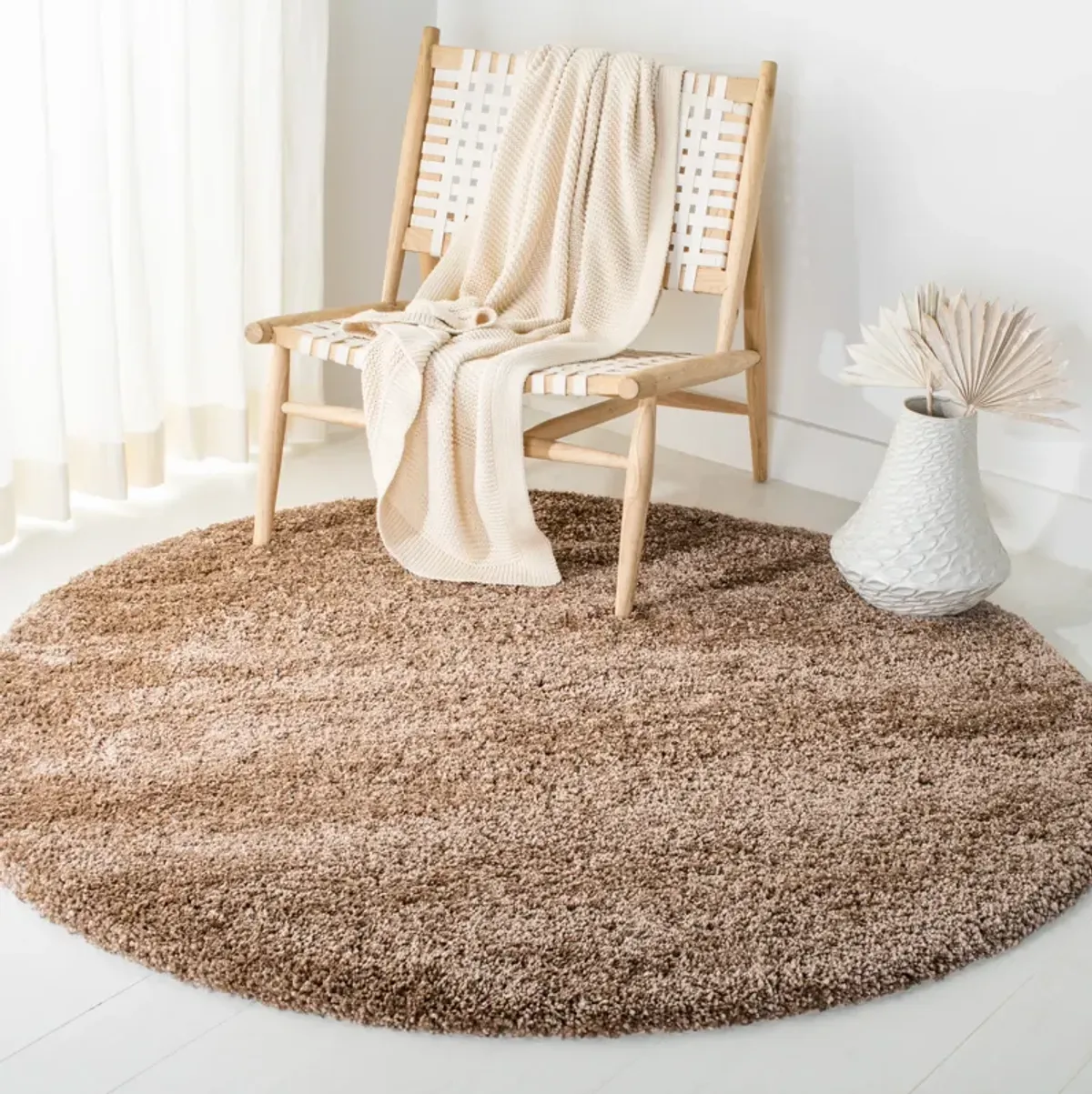 MILAN SHAG Round Power Loomed 5'-1" x 5'-1"Round Rug