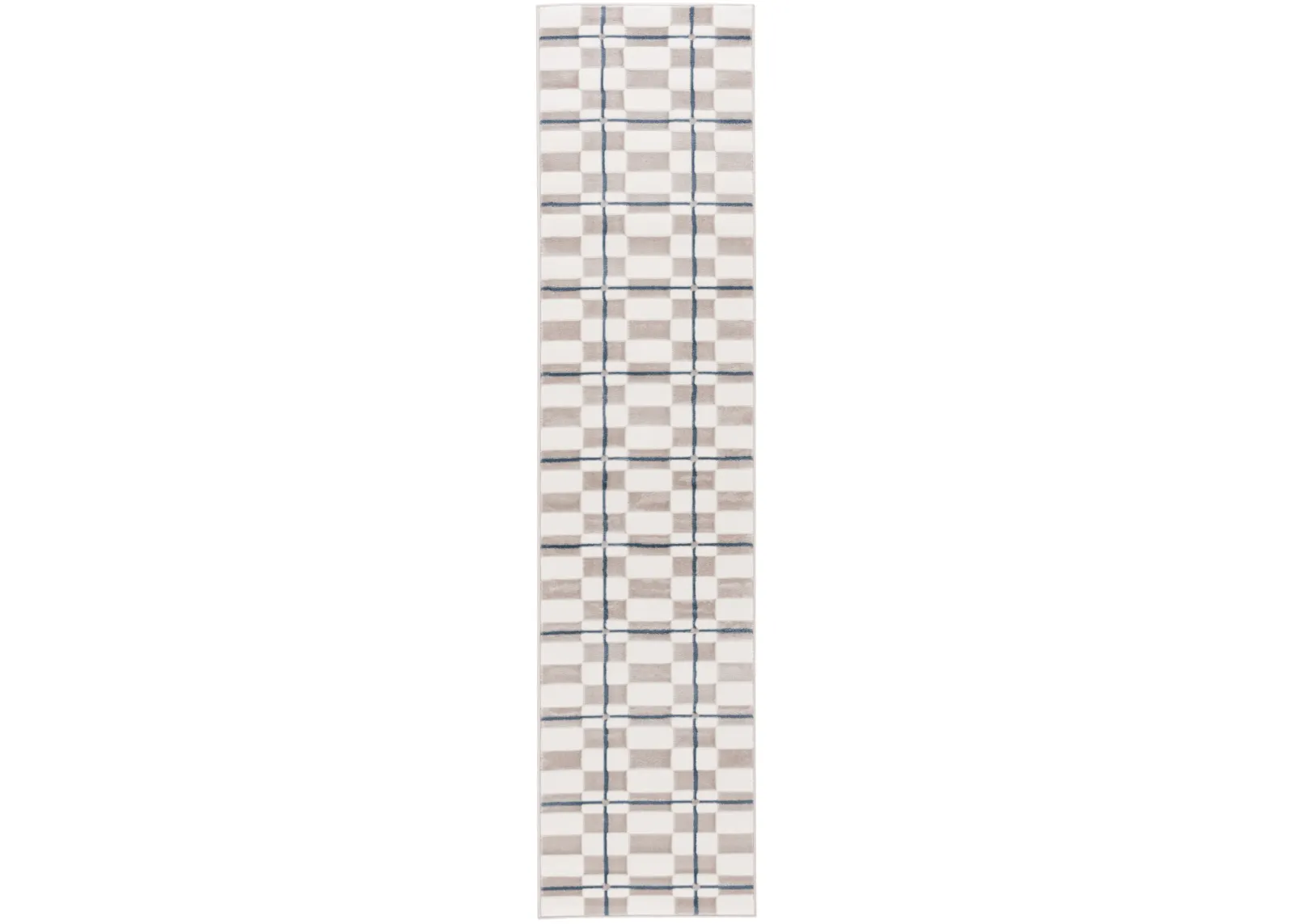 GROOVE 114 IVORY  2'-3' x 8' Runner Rug