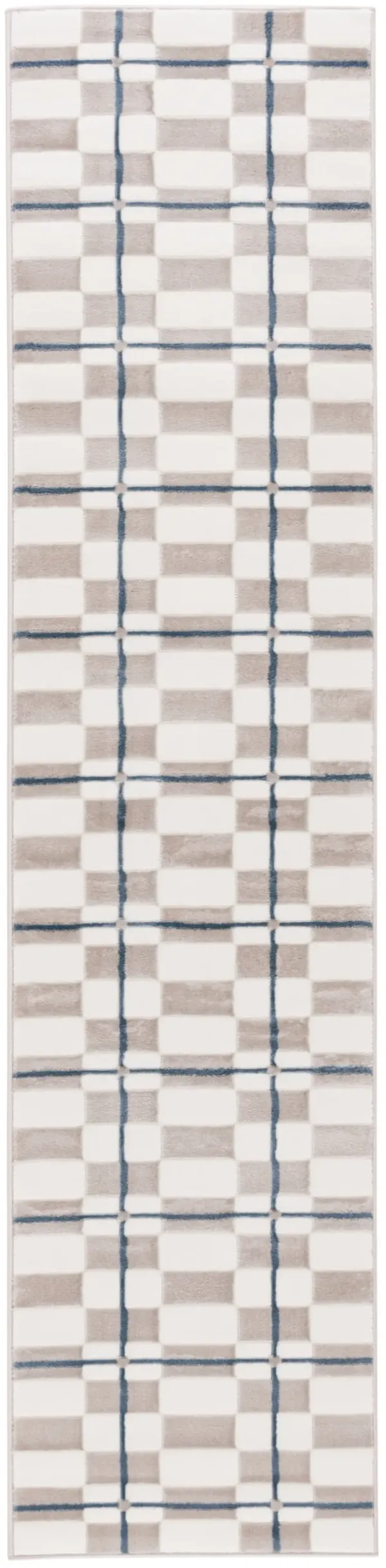 GROOVE 114 IVORY  2'-3' x 8' Runner Rug