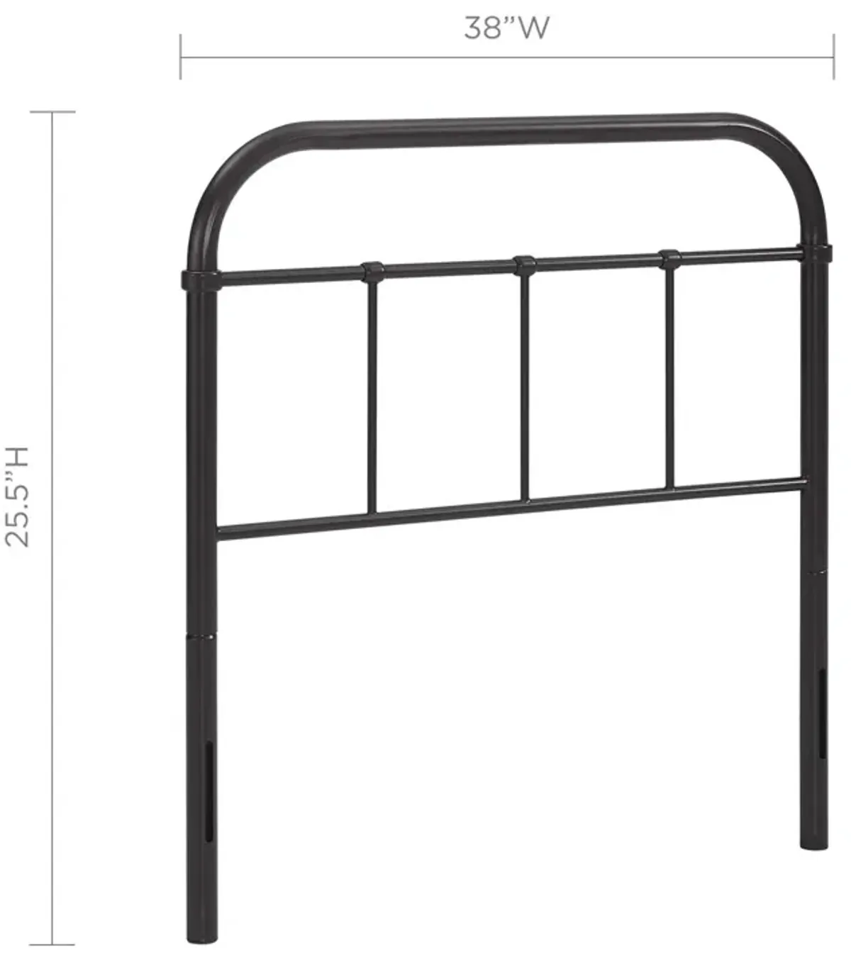 Serena Twin Steel Headboard