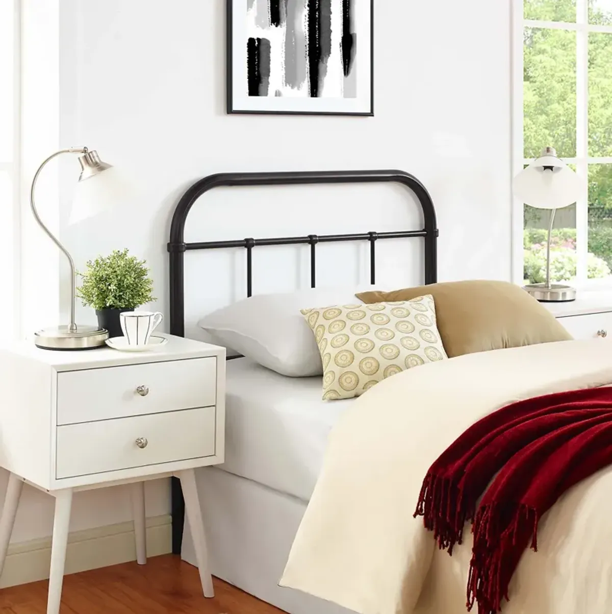 Serena Twin Steel Headboard