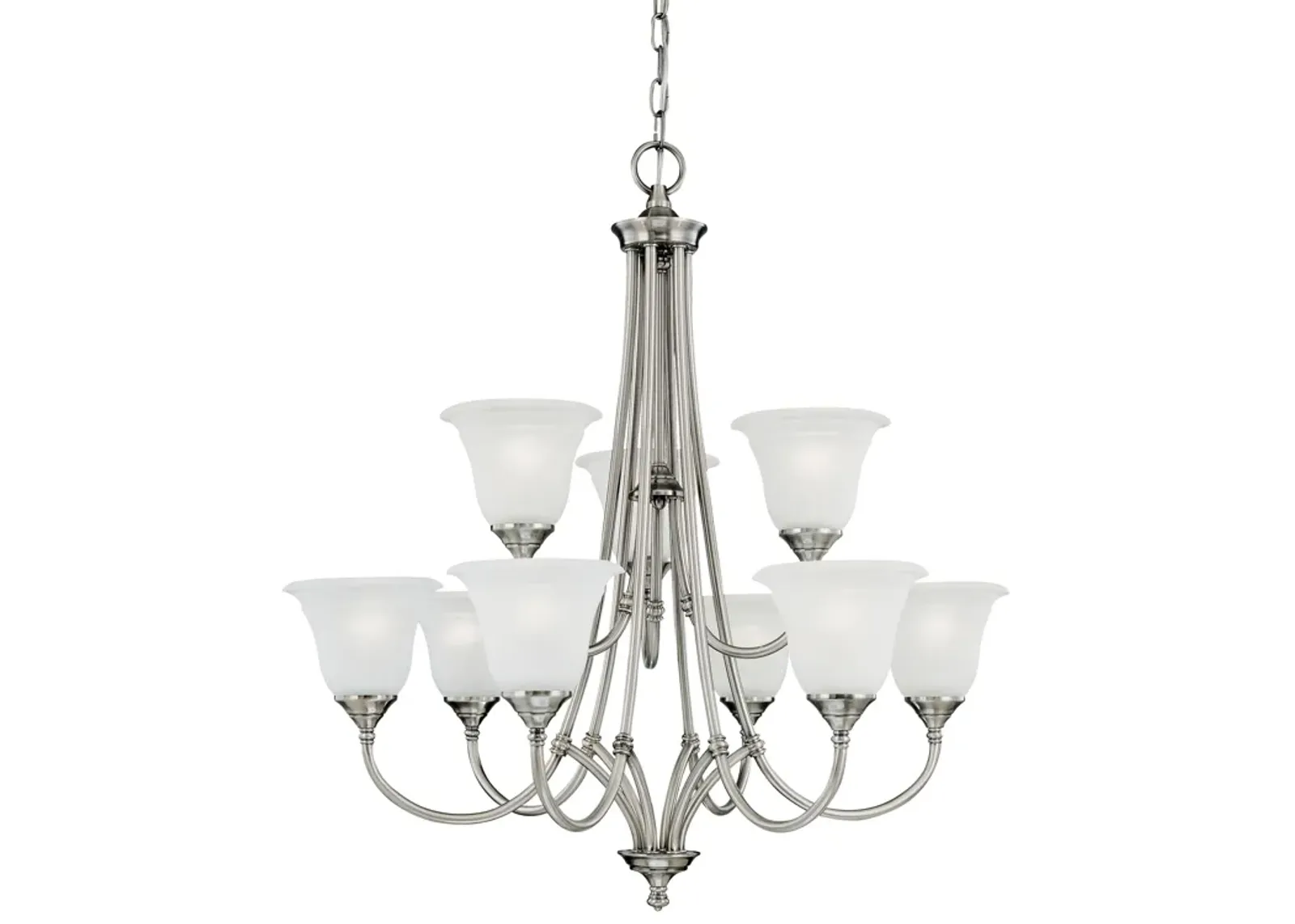 Harmony 31" Wide 9-Light Chandelier - Satin Pewter