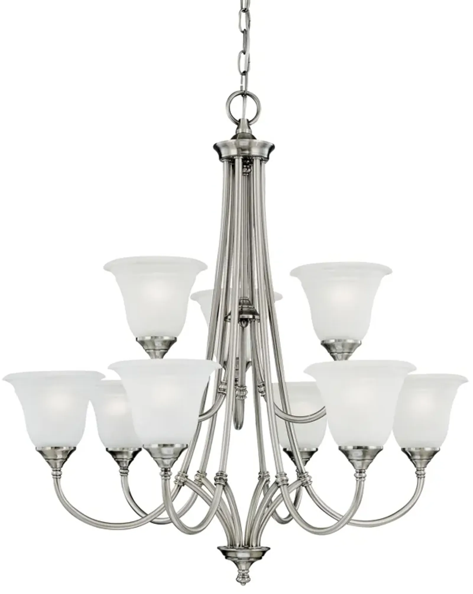 Harmony 31" Wide 9-Light Chandelier - Satin Pewter