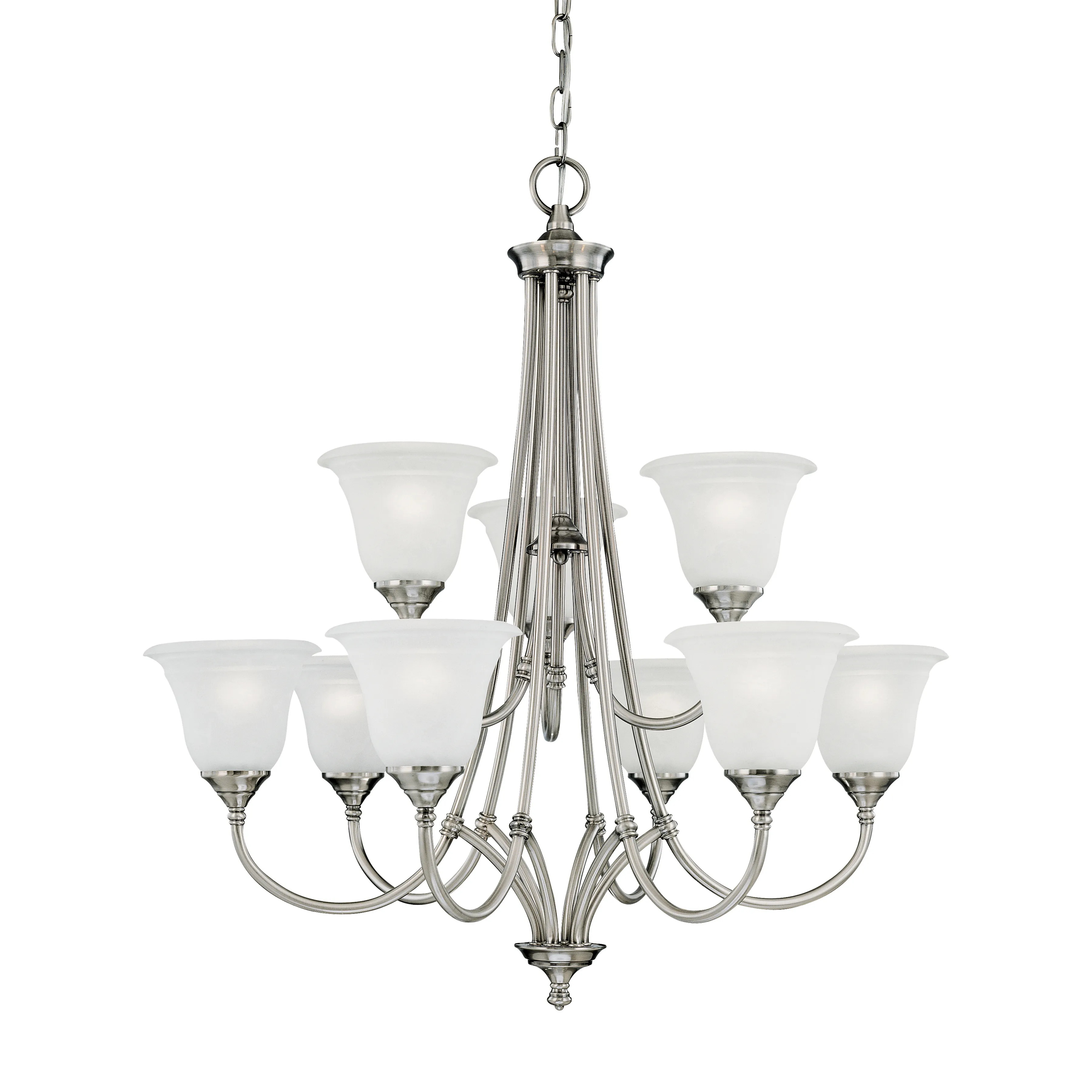 Harmony 31" Wide 9-Light Chandelier - Satin Pewter