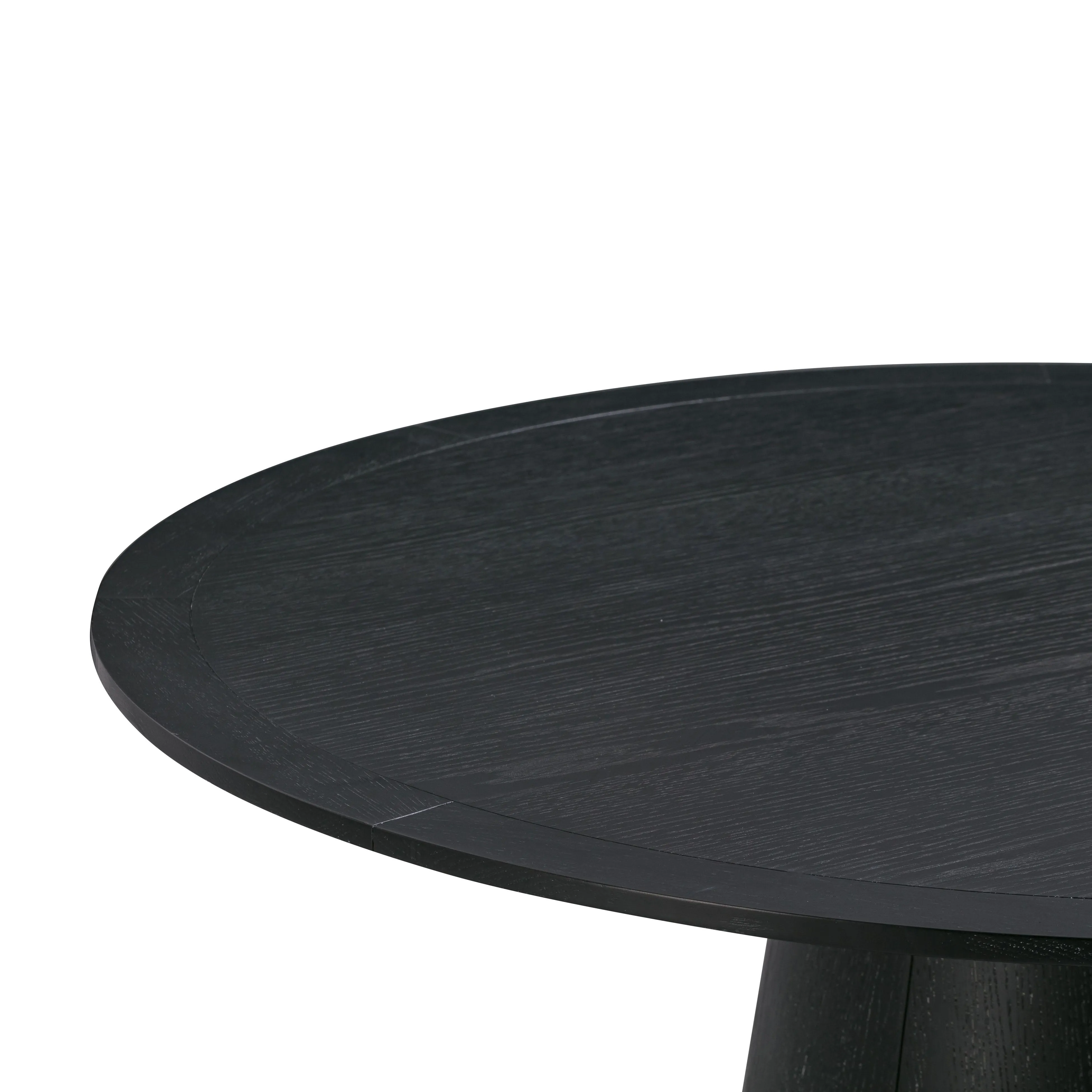 Sahara Black Oak Round Dining Table