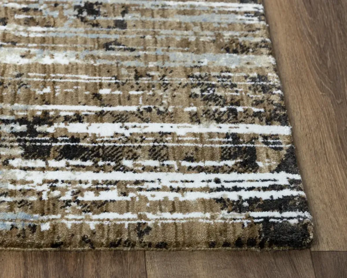 Elite Beige  Recycled Polyester 2'6" x 8' Runner Rug