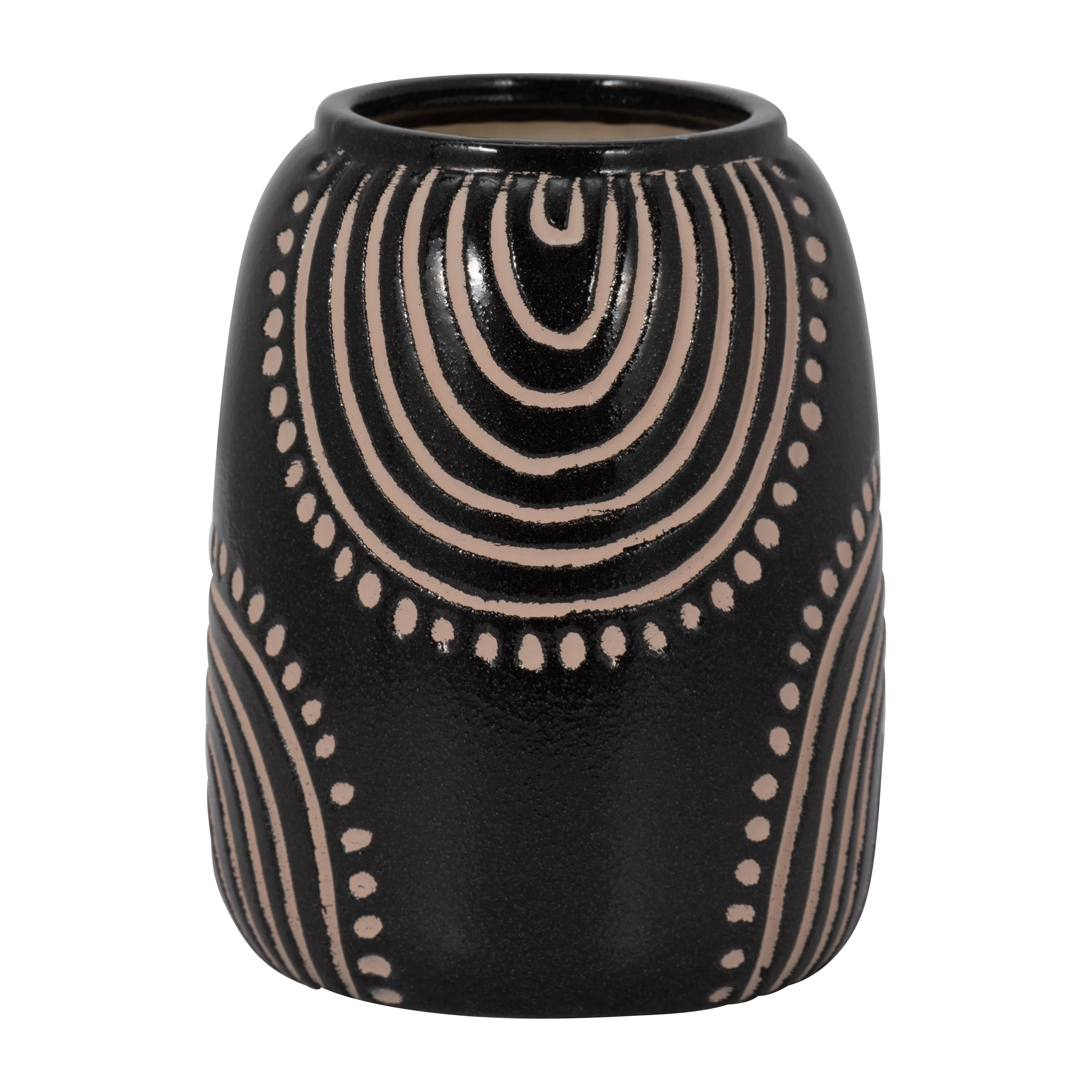 Cer Tribal Arch Vase