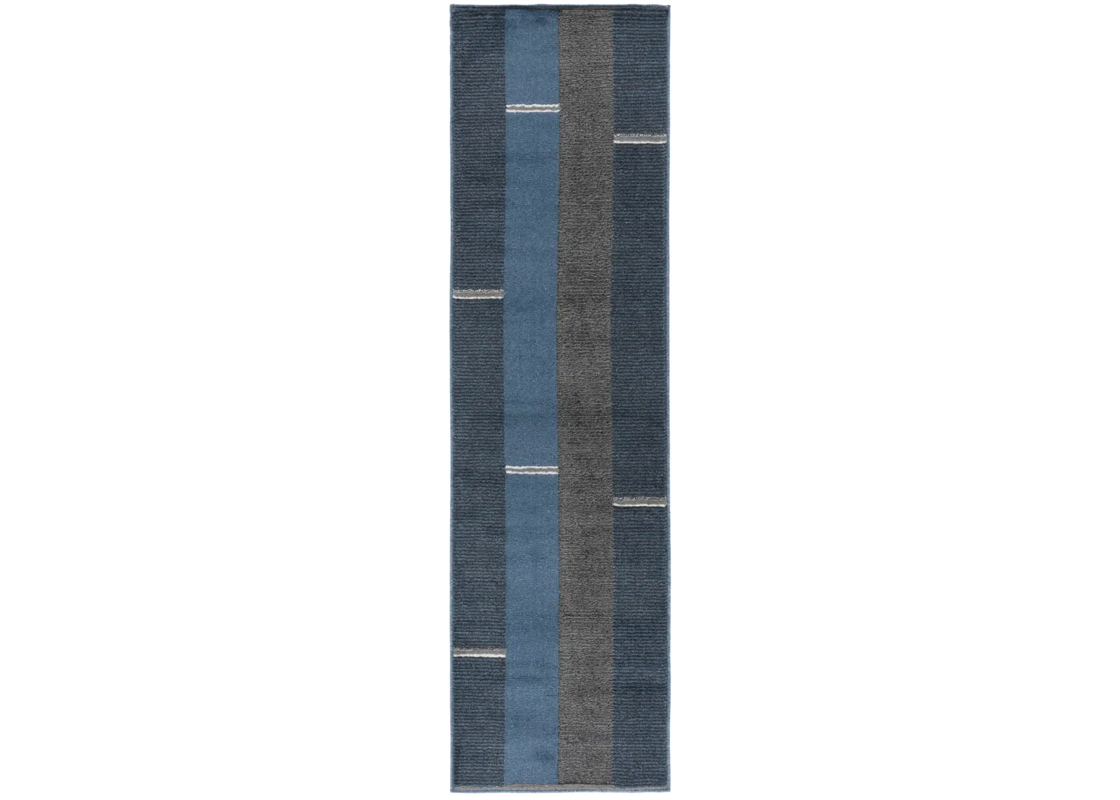 PYRAMID 234 NAVY  2'-2' x 8' Runner Rug