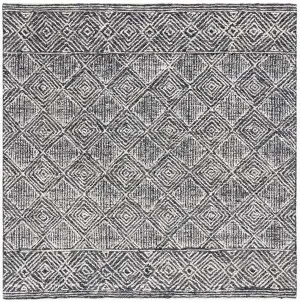 EBONY 204 Grey  6' X 6' Square Square Rug